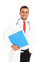 Doctor holding files photo