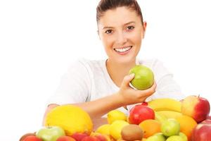 Woman and fruits photo