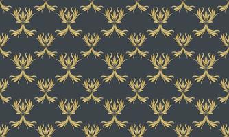 Damask Fleur de Lis seamless pattern vector background wallpaper Fleur de Lis pattern Scandinavian batik Digital texture Design for print printable fabric saree border.