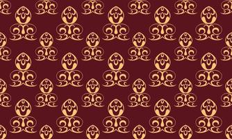 Damask fleur de lis patrón sin costuras vector fondo papel tapiz patrón de fleur de lis diseño de textura digital escandinavo para imprimir borde de sari de tela imprimible.