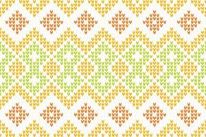 Vector illustration of knit dress The pattern is crocheted from bright multi-colored acrylic yarn. African motives.