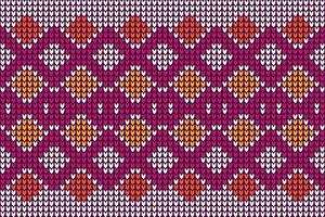 knitting pattern illustration of knitting seamless background. vector