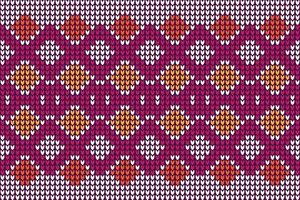 knitting pattern illustration of knitting seamless background. vector