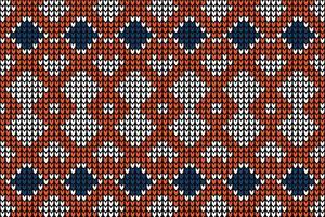 knitting pattern knitted fabric as background. vector