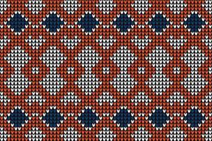 knitting pattern knitted fabric as background. vector