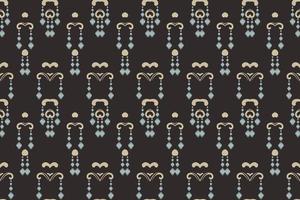 Ikkat or ikat print batik textile seamless pattern digital vector design for Print saree Kurti Borneo Fabric border brush symbols swatches designer