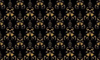 damasco fleur de lis borde vector patrón sin costuras papel tapiz de fondo patrón de fleur de lis escandinavo batik diseño de textura digital para imprimir borde de sari de tela imprimible.