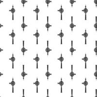 Manual drilling tool pattern seamless vector