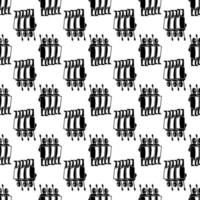Group medieval warriors pattern seamless vector