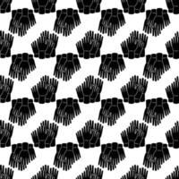 Hands cohesion pattern seamless vector
