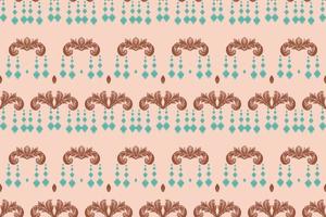 Ikkat or ikat frame batik textile seamless pattern digital vector design for Print saree Kurti Borneo Fabric border brush symbols swatches cotton