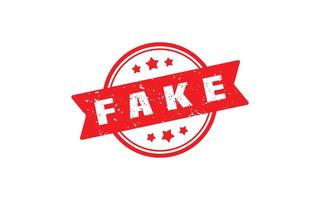 FAKE rubber stamp with grunge style on white background vector