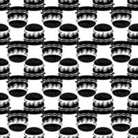 Street food burger pattern seamless vector