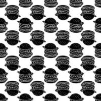 Double burger pattern seamless vector