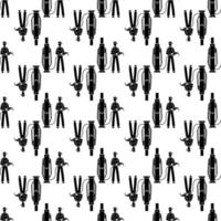 Man petrol station pattern seamless vector