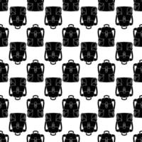 Old backpack pattern seamless vector