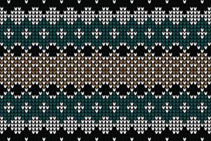 knitted pattern is crocheted with multi-colored threads. Acrylic baby yarn vector