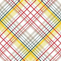 El tejido de diseño de patrones a cuadros es una tela estampada que consta de bandas entrecruzadas, horizontales y verticales en varios colores. los tartanes se consideran un icono cultural de Escocia. vector