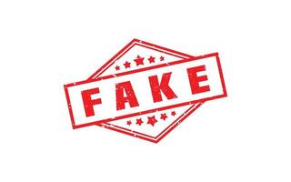 FAKE rubber stamp with grunge style on white background vector