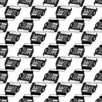 Phone fax in perspective pattern seamless vector