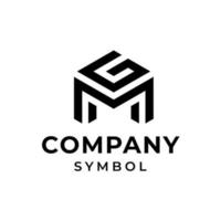 vector de concepto de diseño de logotipo de monograma. inicial gm mg carta marca símbolo icono logotipo vector