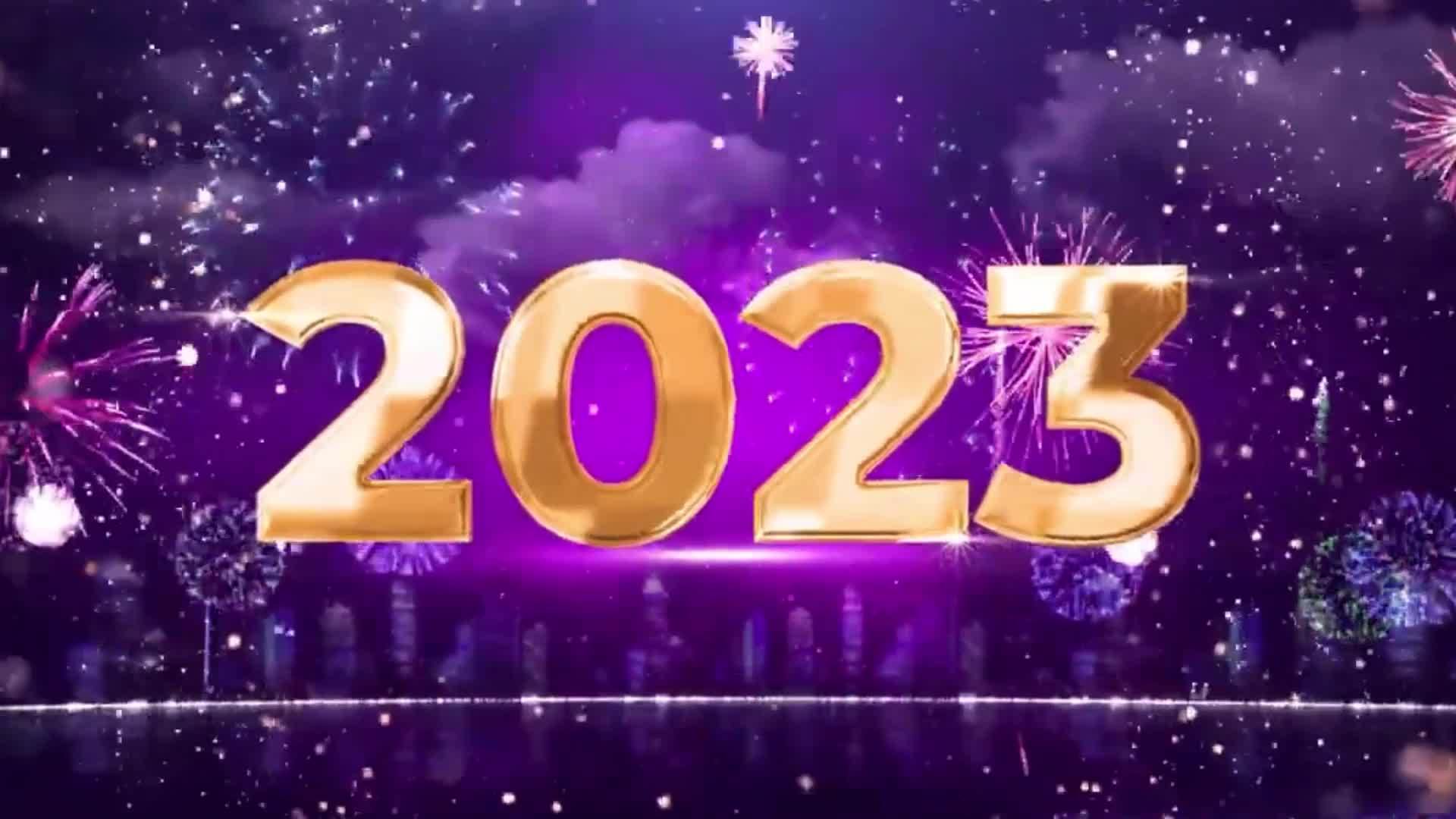 Happy New Year 2023 With Merry Christmas Background video 15880267 Stock  Video at Vecteezy