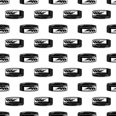 Shrimp tin can pattern seamless vector