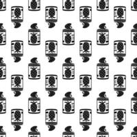 Pineapple tin can pattern seamless vector