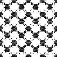 Front wheelbarrow cart pattern seamless vector
