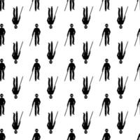 Blind man pattern seamless vector