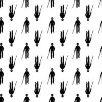 Blind man pattern seamless vector