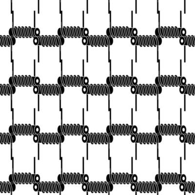 Magnetic metal spring pattern seamless vector