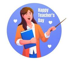 happy teacher's Day vector