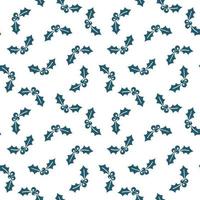 Mistletoe Seamless Christmas Pattern vector