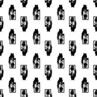Boy make selfie pattern seamless vector