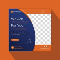 Set of editable square business social media post template design.  Usable for social media, story, and web internet ads. vector