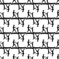 The guy on the treadmill pattern seamless vector