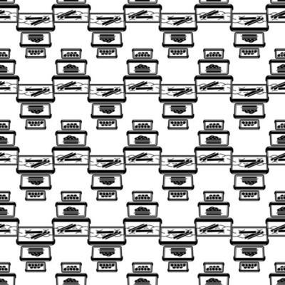 Stack of lunch box pattern seamless vector
