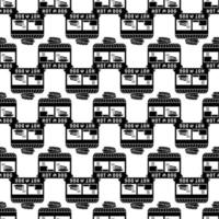 Hot dog trailer pattern seamless vector