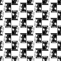 Press vending machine pattern seamless vector