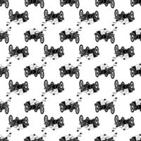 Motorbike tricycle pattern seamless vector