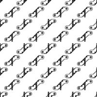 Man escalator up pattern seamless vector