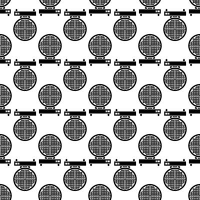 Belgian waffle maker pattern seamless vector
