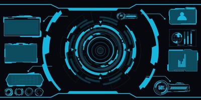 abstract technology futuristic concept hud interface hologram elements of digital data and circle vector
