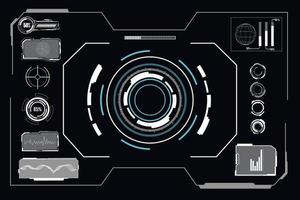 abstract technology futuristic concept hud interface hologram elements of digital data and circle vector