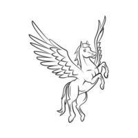 Horse Wing Illustration Design vector