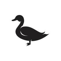 Duck or goose silhouette isolated vector