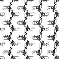 Man wheelchair down escalator pattern seamless vector