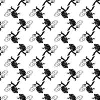 Running migrant man pattern seamless vector