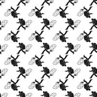 Running migrant man pattern seamless vector